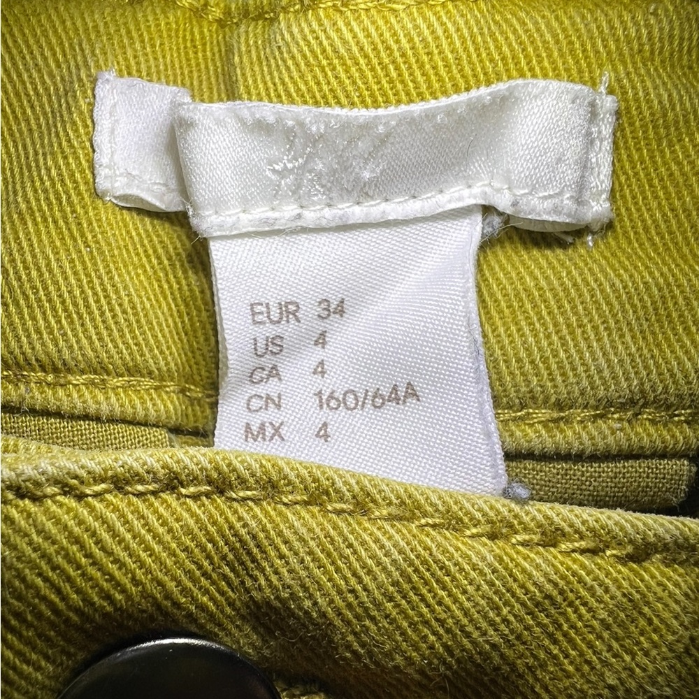 Yellow Denim Shorts